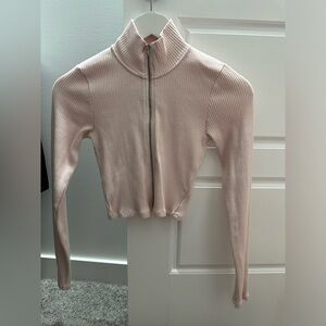 Aritzia TNA Copley Longsleeve (Size Small) In Colour Light Pink.
